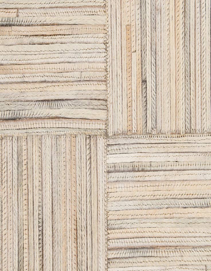 Detail image of  5' 2 x 7' 5 Cowhide - Patchwork Rug