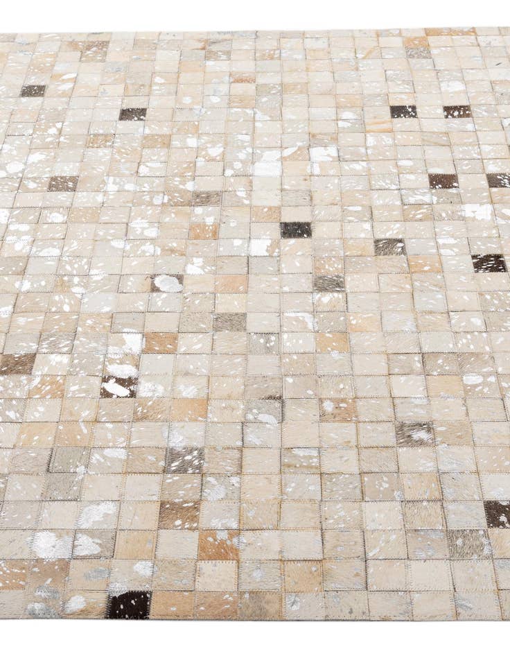 Detail image of  5' 1 x 8' Cowhide - Patchwork Rug