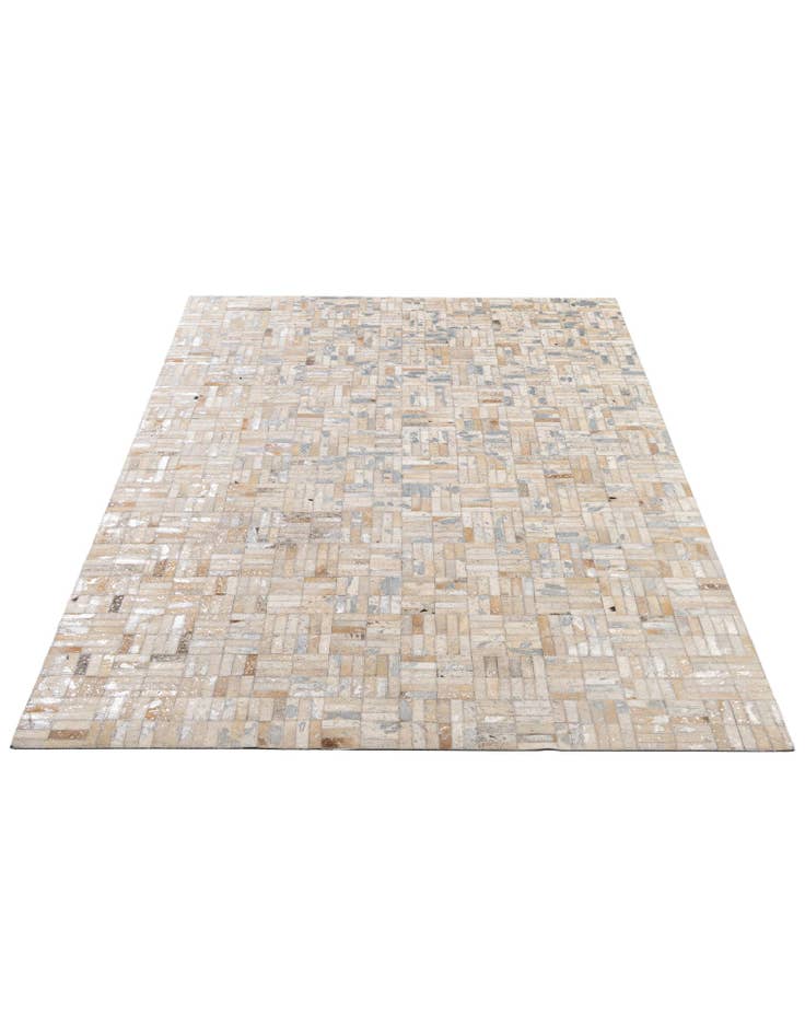 Detail image of  4' 11 x 7' 9 Cowhide - Patchwork Rug