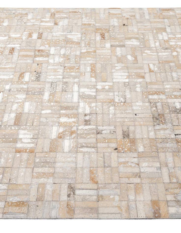 Detail image of  4' 11 x 7' 9 Cowhide - Patchwork Rug