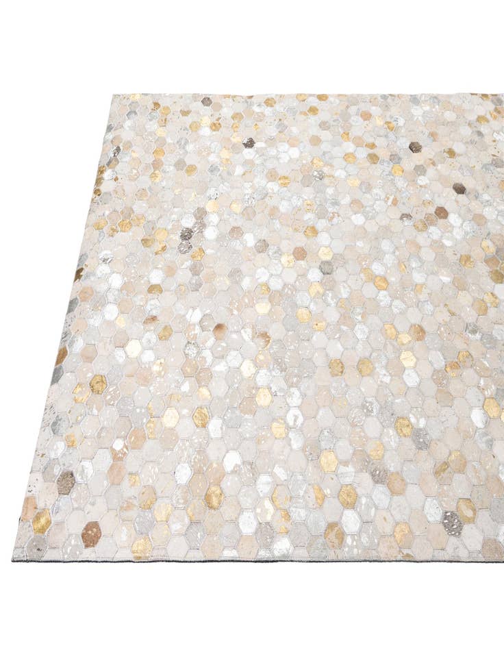 Detail image of  5' 1 x 8' 1 Cowhide - Patchwork Rug