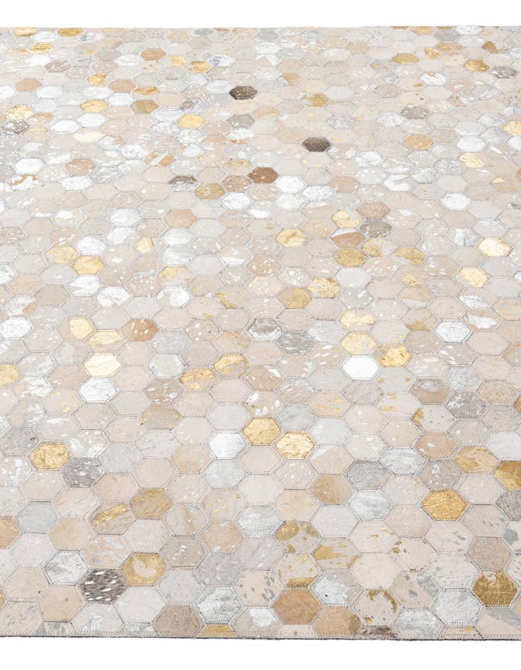 Detail image of  5' 1 x 8' 1 Cowhide - Patchwork Rug