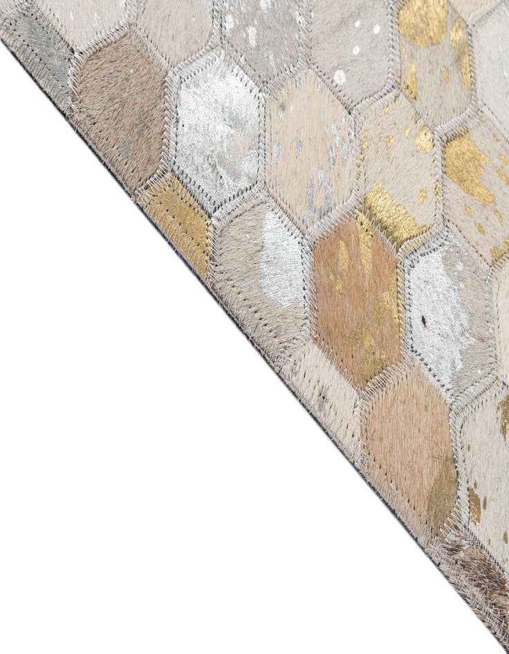 Detail image of  5' 1 x 8' 1 Cowhide - Patchwork Rug