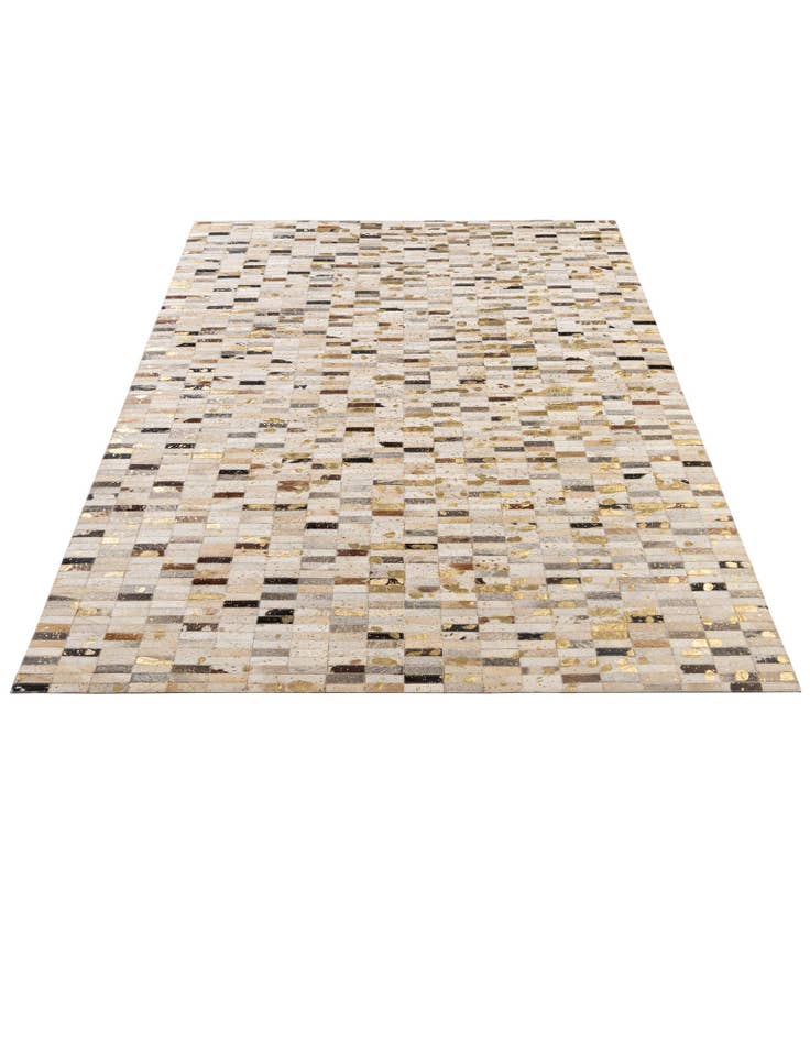 Detail image of  4' 11 x 7' 11 Cowhide - Patchwork Rug