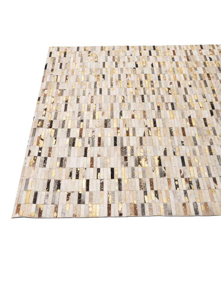 Detail image of  4' 11 x 7' 11 Cowhide - Patchwork Rug
