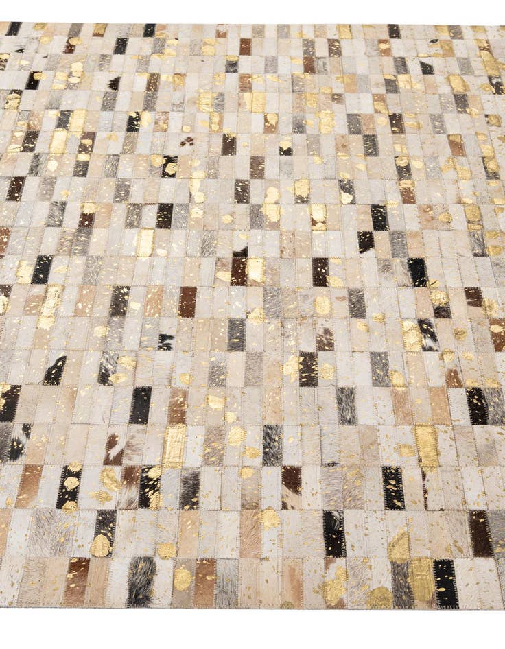 Detail image of  4' 11 x 7' 11 Cowhide - Patchwork Rug