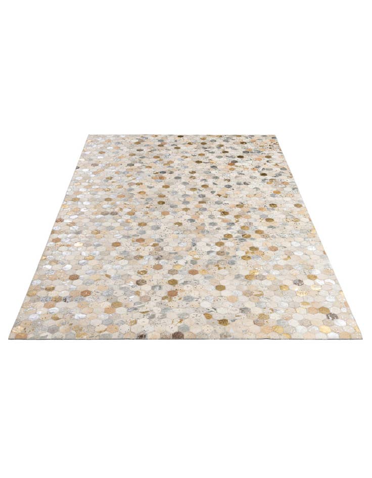 Detail image of  5' 1 x 8' Cowhide - Patchwork Rug