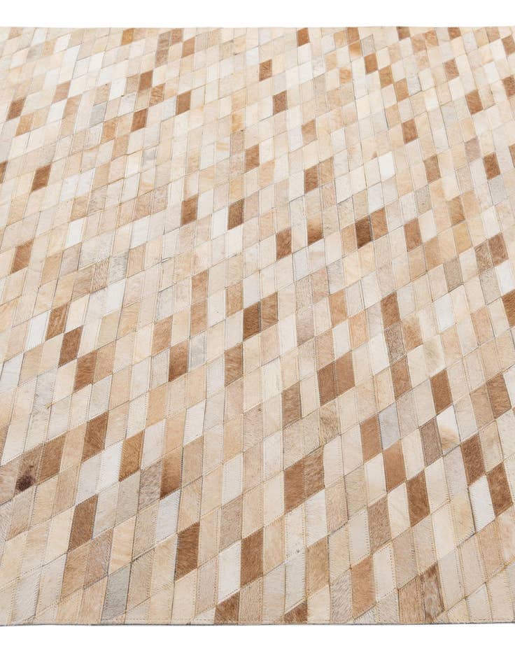 Detail image of  5' 1 x 7' 11 Cowhide - Patchwork Rug