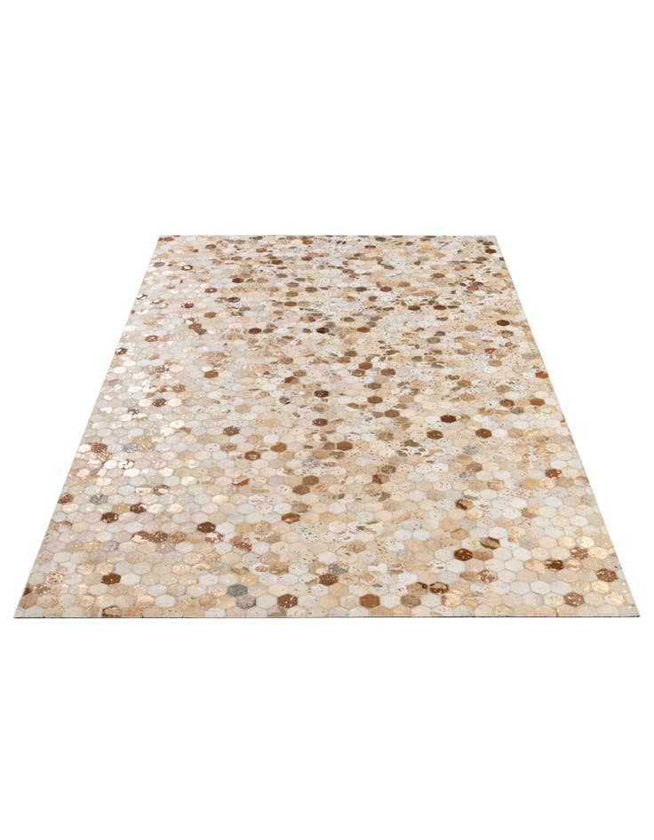 Detail image of  5' 1 x 7' 11 Cowhide - Patchwork Rug