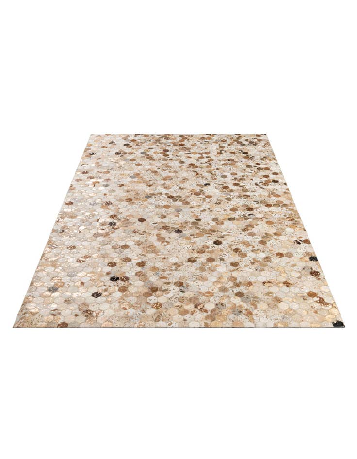 Detail image of  5' 1 x 8' 1 Cowhide - Patchwork Rug