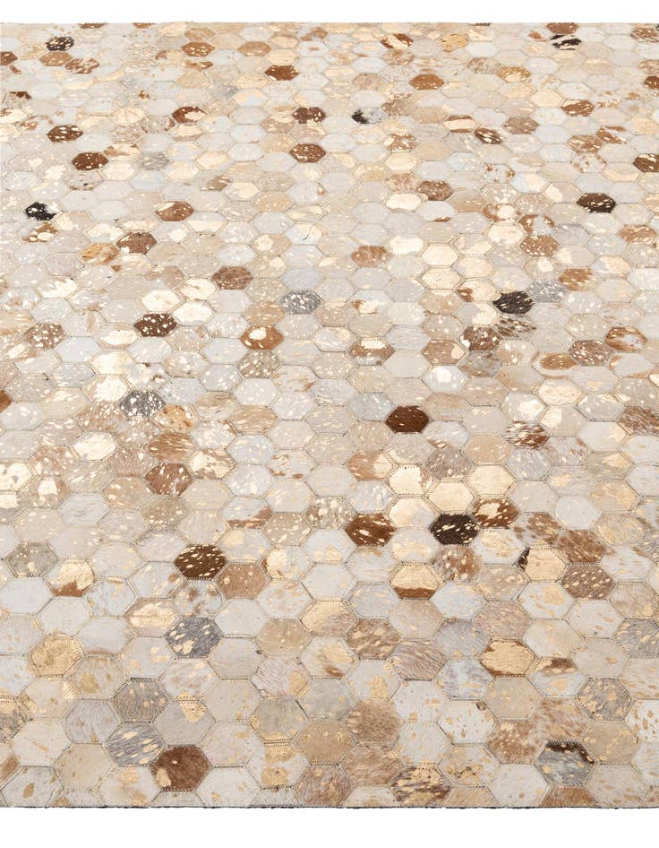 Detail image of  5' 1 x 8' 1 Cowhide - Patchwork Rug