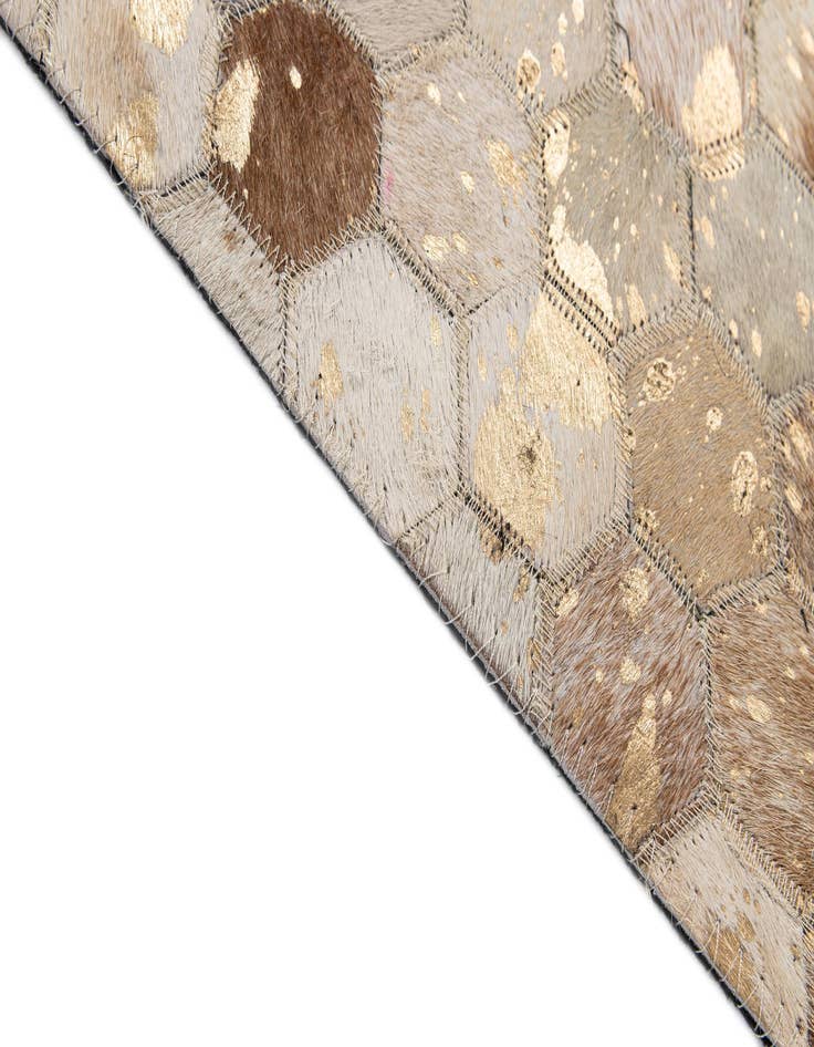Detail image of  5' 1 x 8' 1 Cowhide - Patchwork Rug