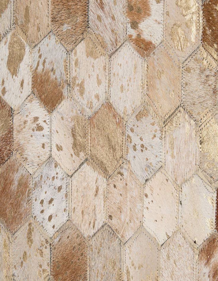Detail image of  5' 1 x 8' 1 Cowhide - Patchwork Rug
