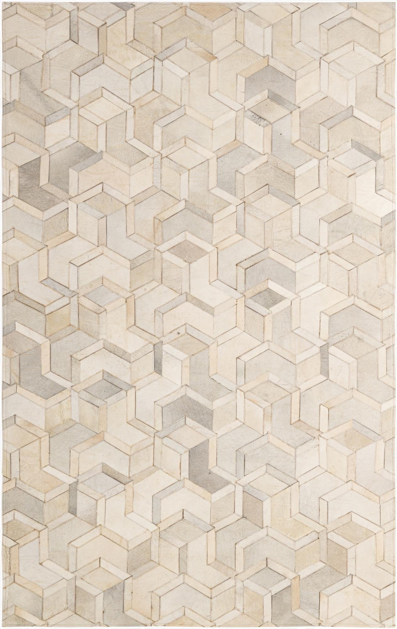  4' 11 x 7' 11 Cowhide - Patchwork Rug