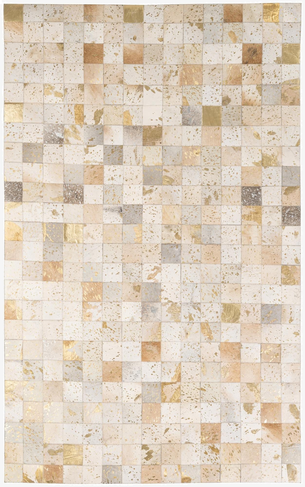  5' x 7' 10 Cowhide - Patchwork Rug