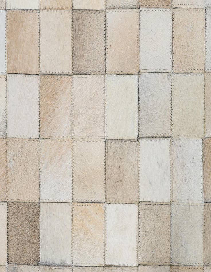 Detail image of  5' 1 x 8' Cowhide Leather Rug