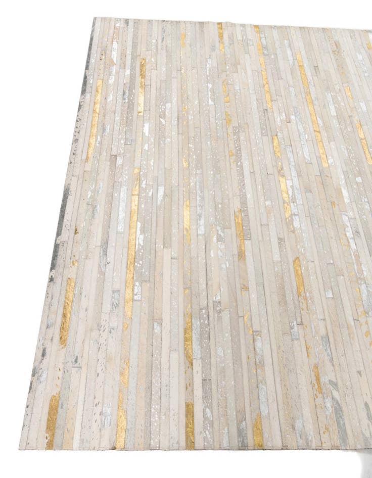 Detail image of  5' 2 x 7' 10 Cowhide Leather Rug