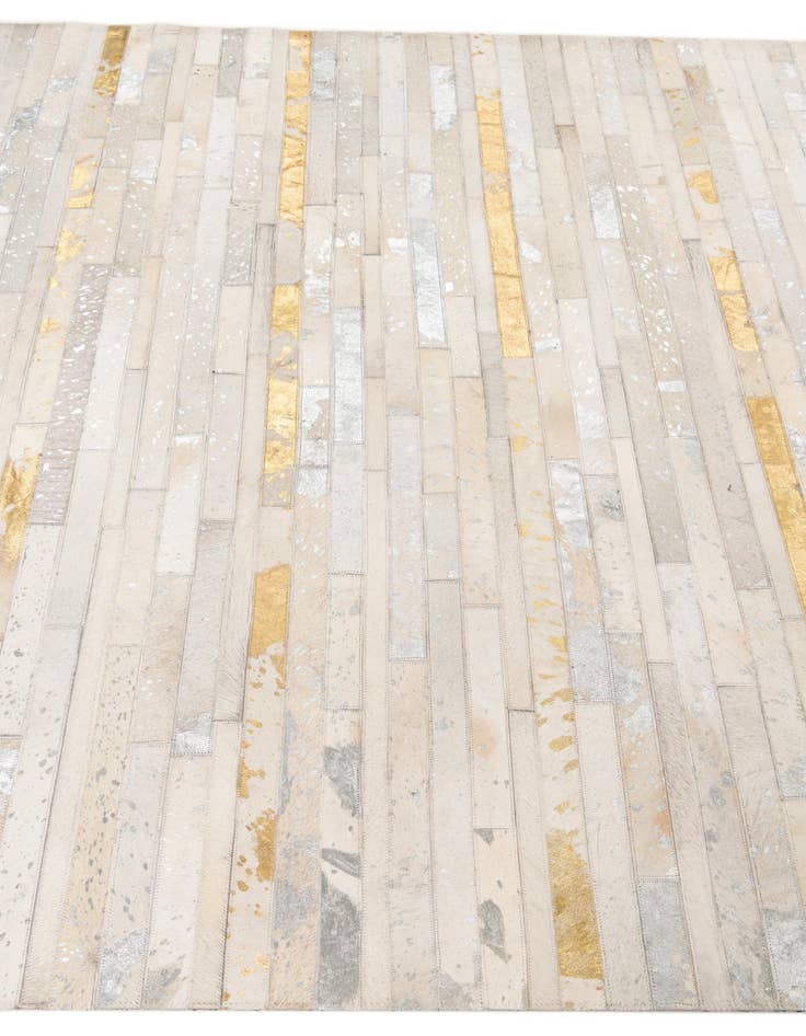 Detail image of  5' 2 x 7' 10 Cowhide Leather Rug