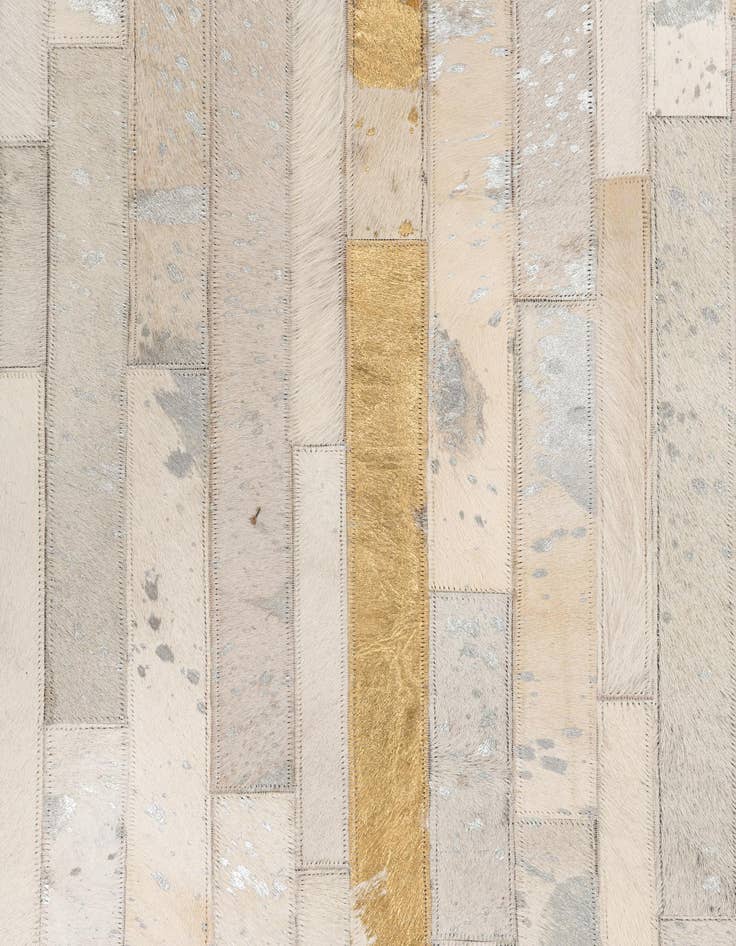 Detail image of  5' 2 x 7' 10 Cowhide Leather Rug