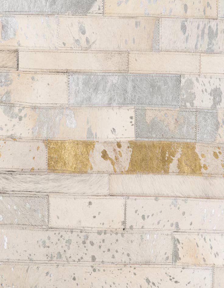 Detail image of  5' 2 x 7' 10 Cowhide Leather Rug