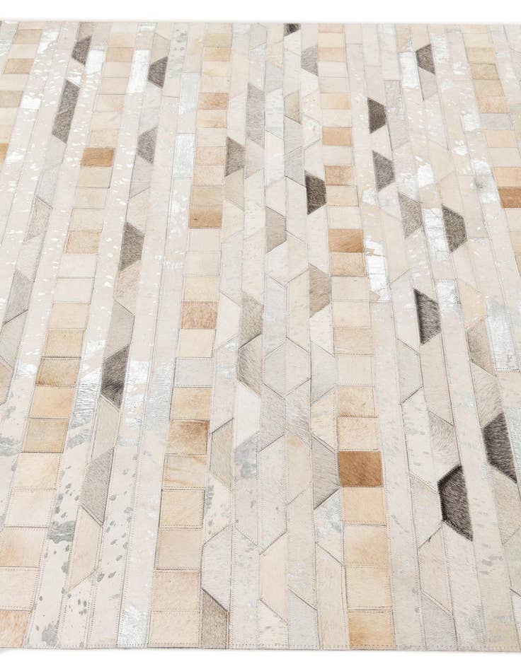 Detail image of  5' x 7' 10 Cowhide Leather Rug