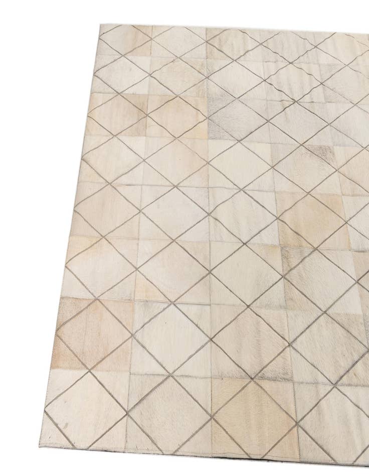 Detail image of  4' 1 x 5' 10 Cowhide Leather Rug