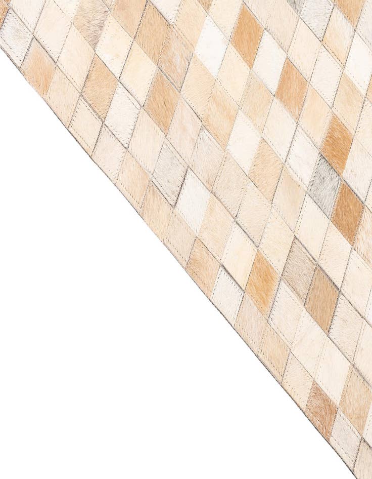 Detail image of  5' 1 x 8' 1 Cowhide Leather Rug