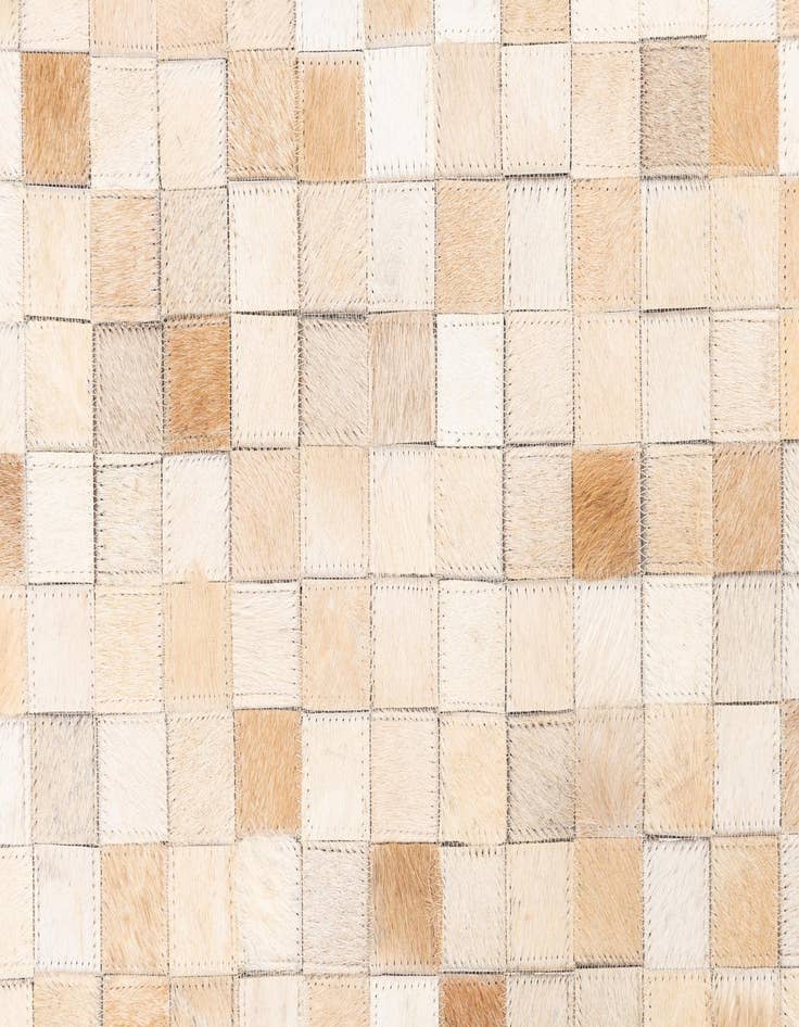 Detail image of  5' 1 x 8' 1 Cowhide Leather Rug