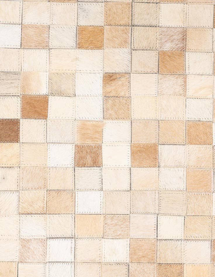 Detail image of  5' 1 x 8' 1 Cowhide Leather Rug