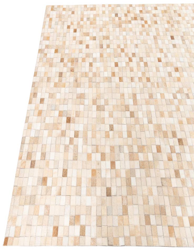 Detail image of  5' 1 x 8' 1 Cowhide Leather Rug