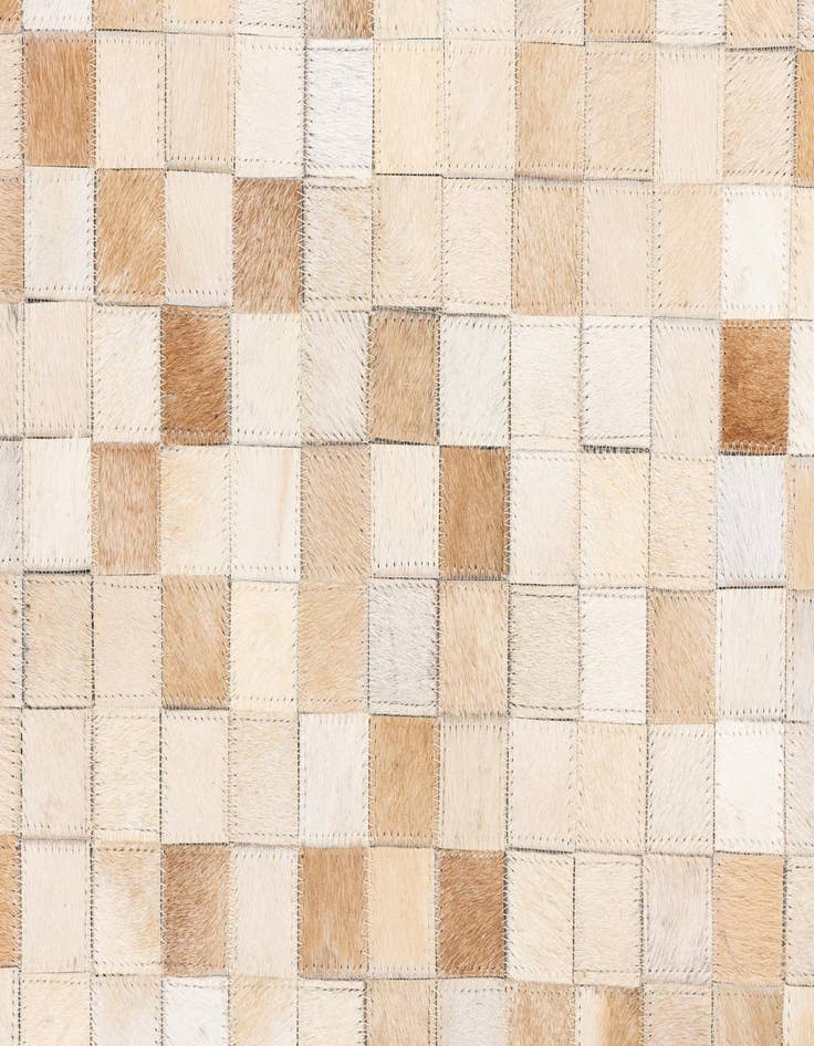 Detail image of  5' 1 x 8' 1 Cowhide Leather Rug