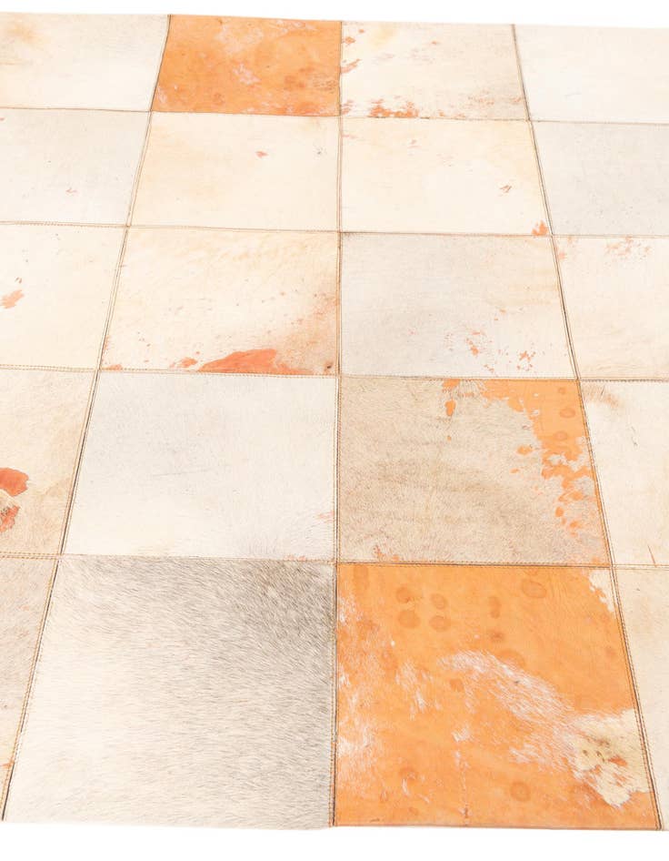 Detail image of  5' x 7' 10 Cowhide Leather Rug