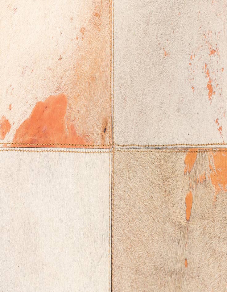 Detail image of  5' x 7' 10 Cowhide Leather Rug