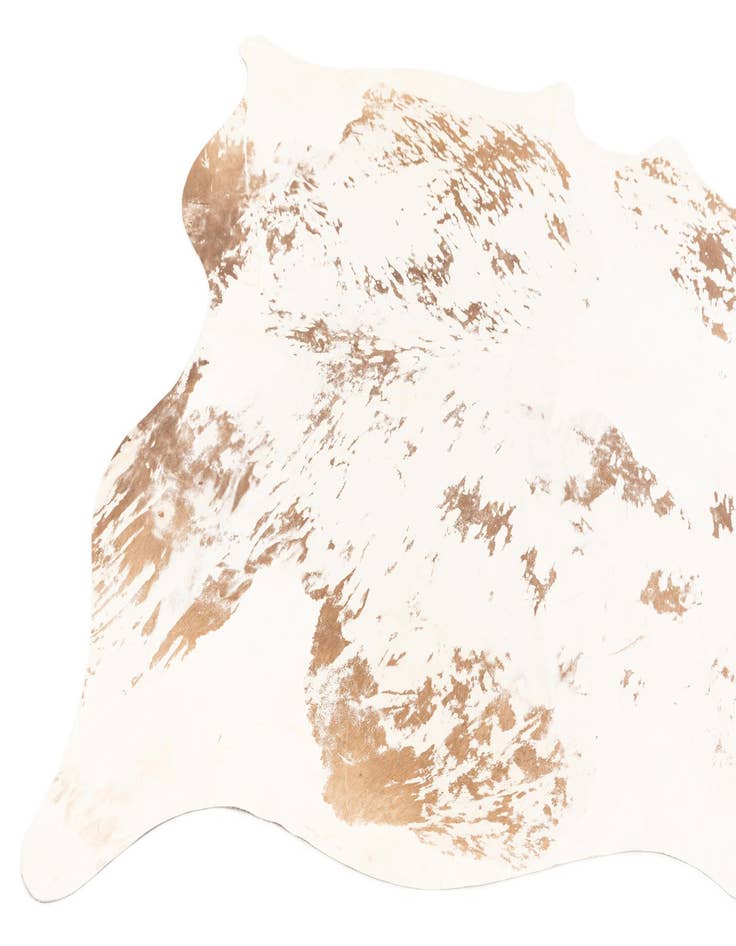 Detail image of  6' 8 x 7' 4 Cowhide Leather Rug