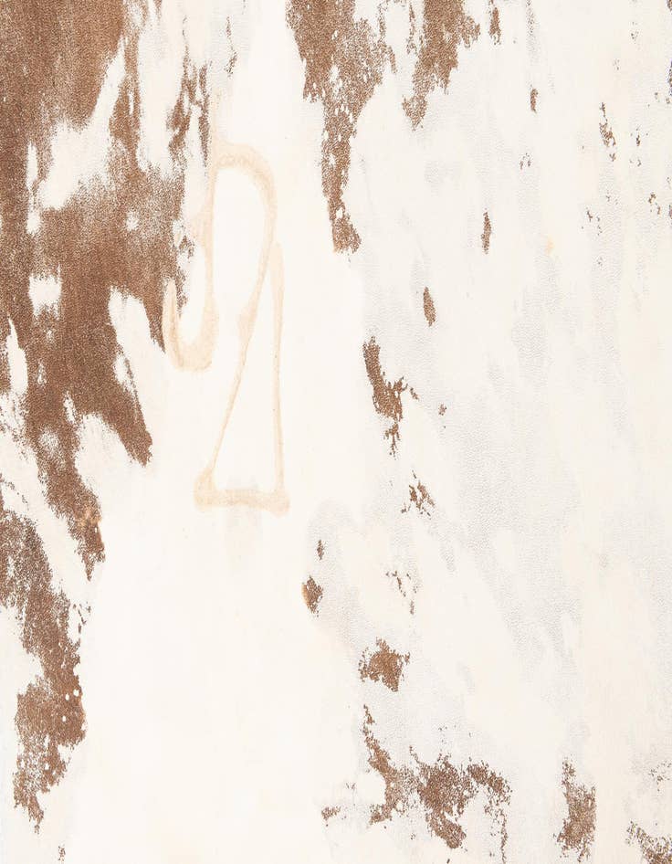 Detail image of  6' 8 x 7' 4 Cowhide Leather Rug