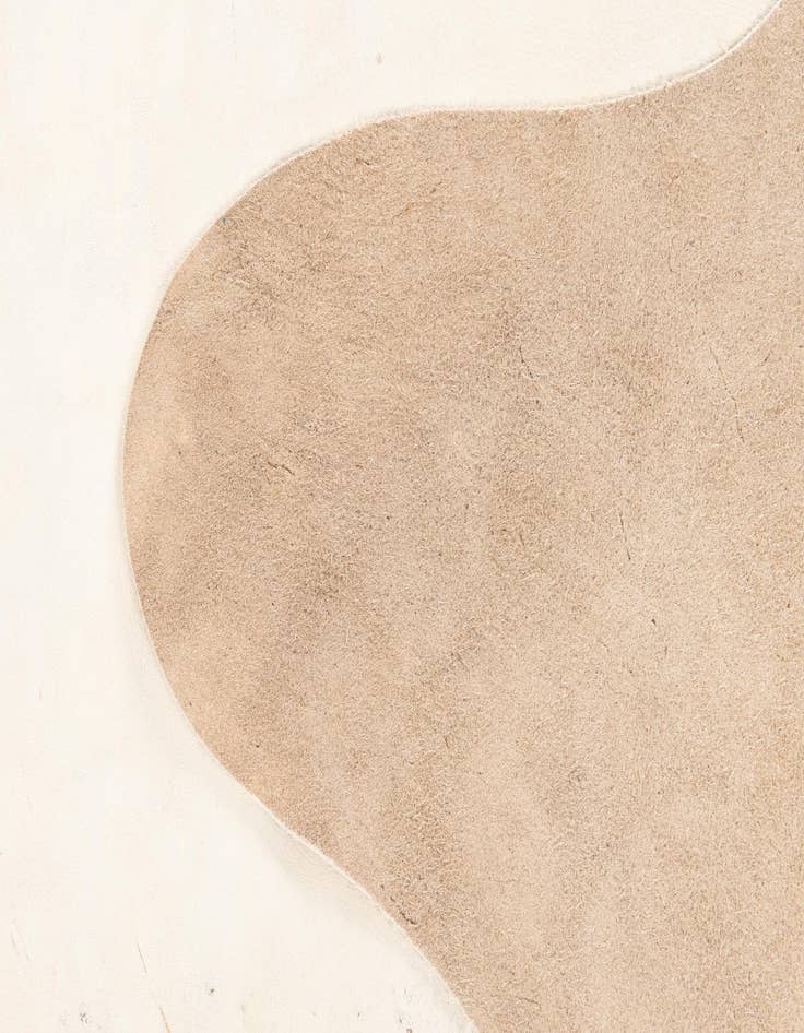 Detail image of  6' 8 x 7' 2 Cowhide Leather Rug