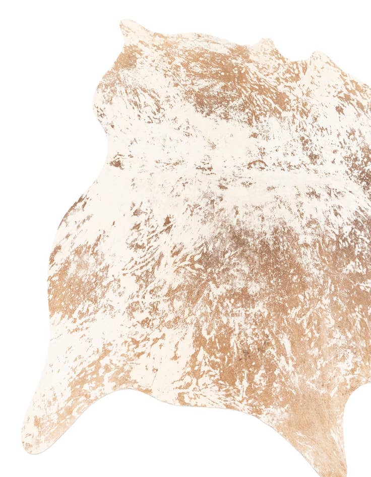 Detail image of  6' 7 x 7' 5 Cowhide Leather Rug