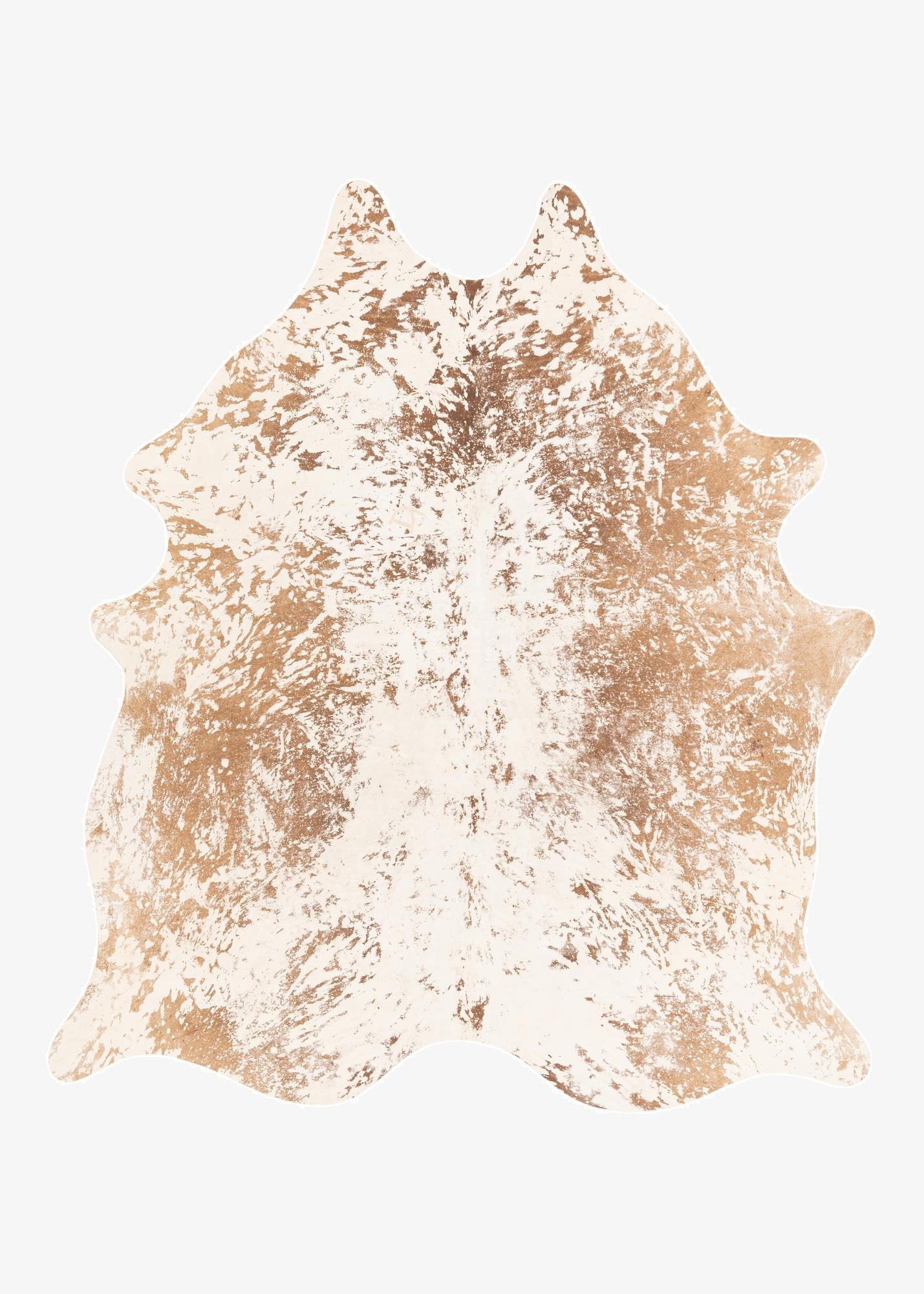  6' 7 x 7' 5 Cowhide Leather Rug