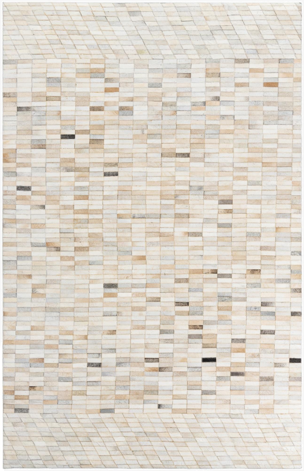  5' x 7' 10 Cowhide Leather Rug