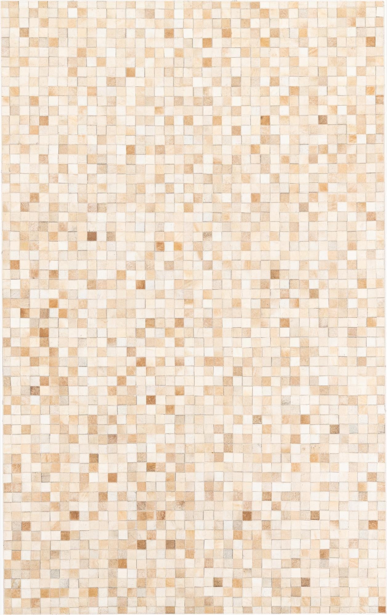  5' 1 x 8' 1 Cowhide Leather Rug