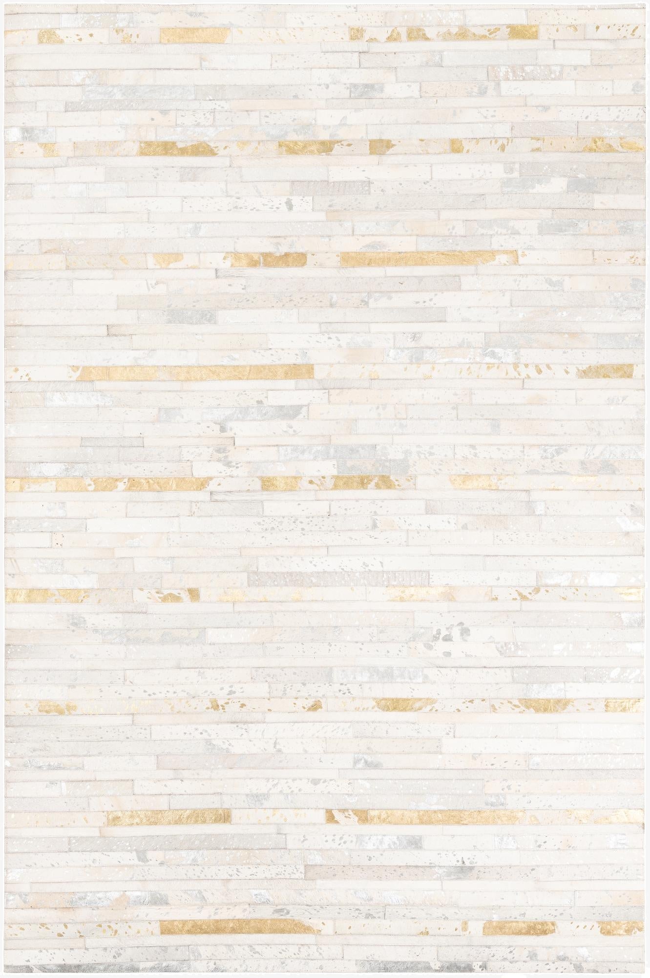  5' 2 x 7' 10 Cowhide Leather Rug