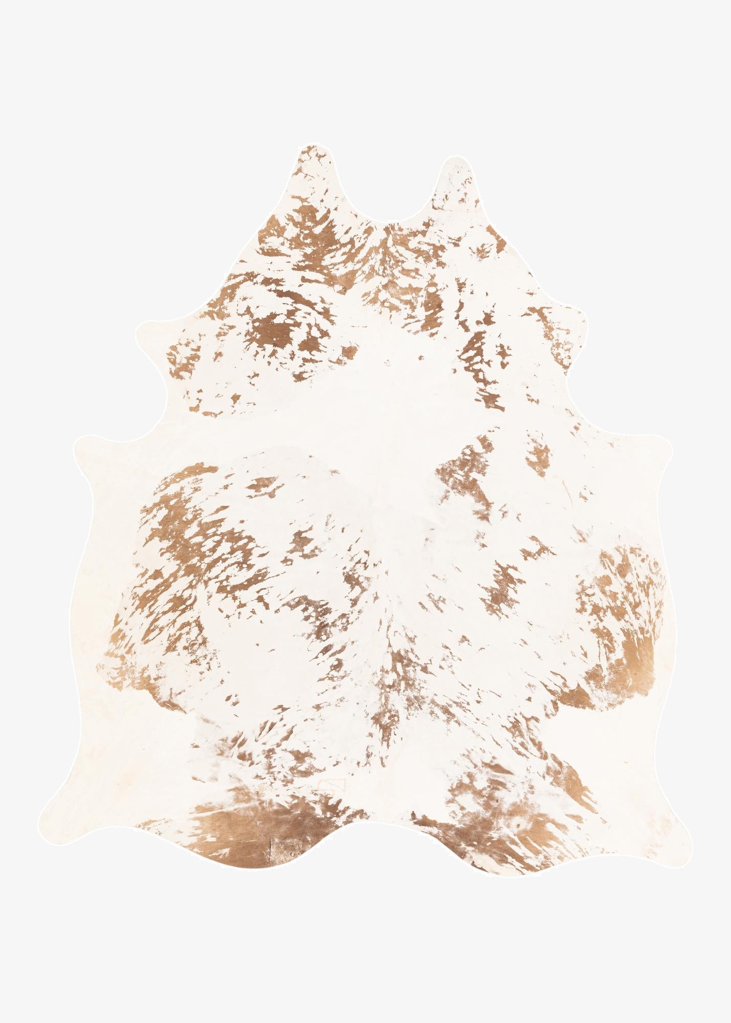  6' 8 x 7' 4 Cowhide Leather Rug