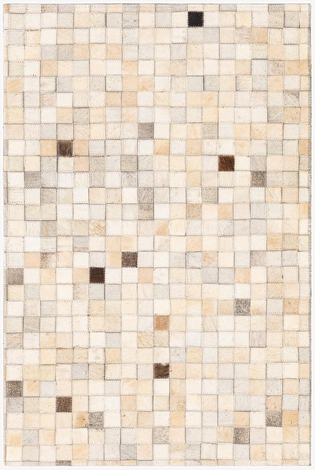  2' x 3' Cowhide Leather Rug