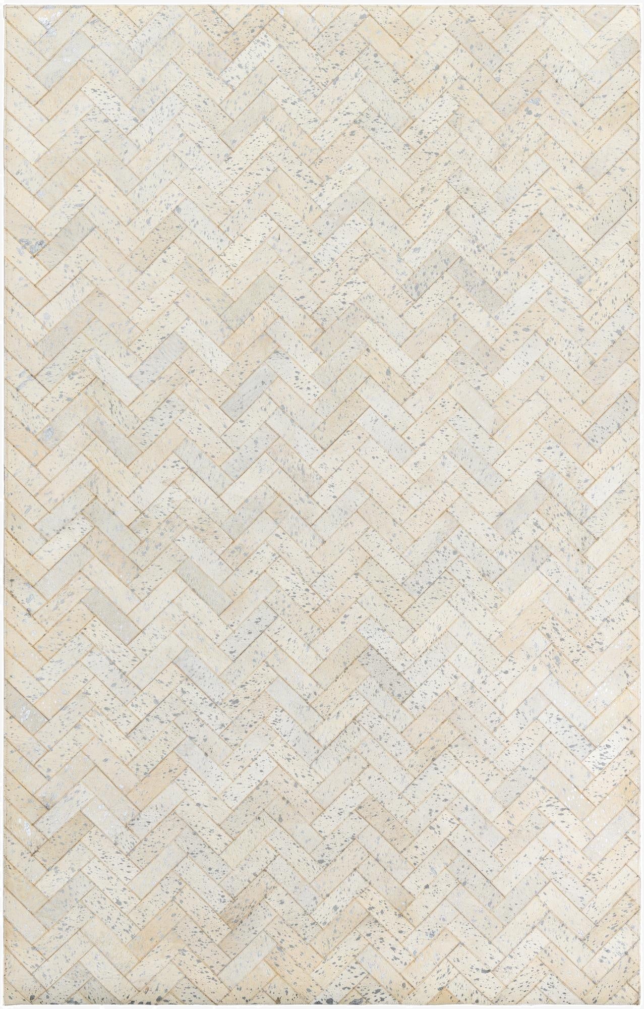  5' x 7' 10 Cowhide Leather Rug