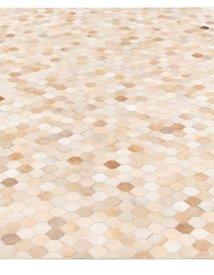 Detail image of  6' 8 x 10' 1 Cowhide Stocks Rug