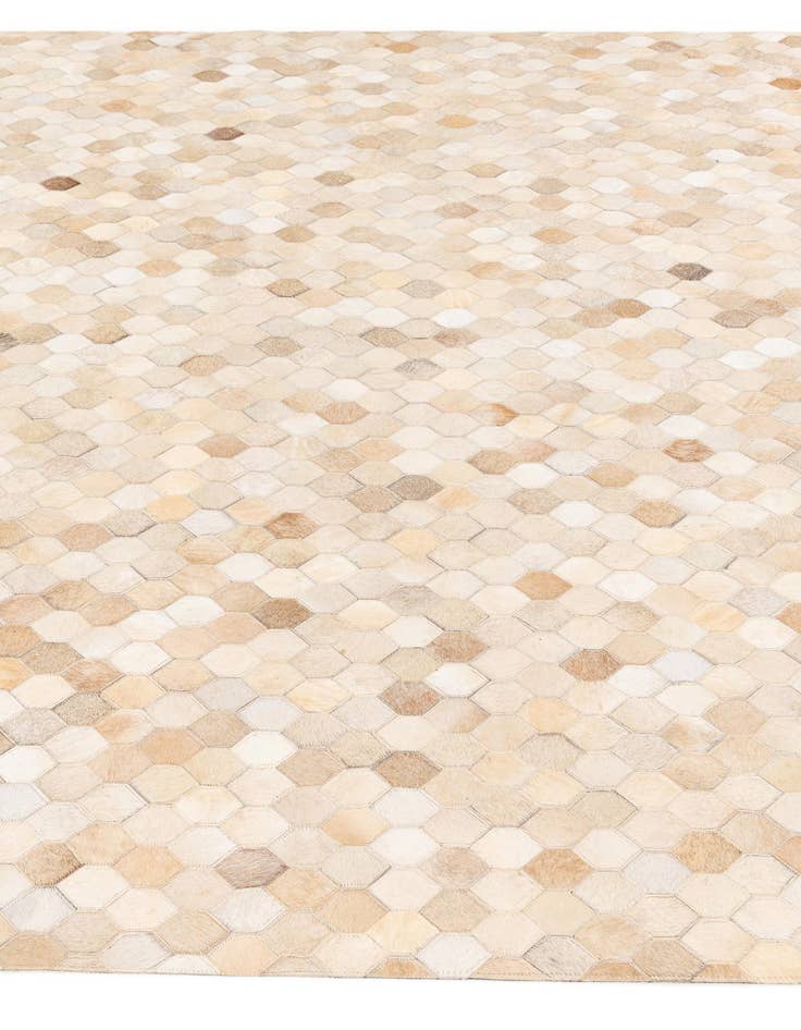 Detail image of  6' 9 x 9' 11 Cowhide Stocks Rug