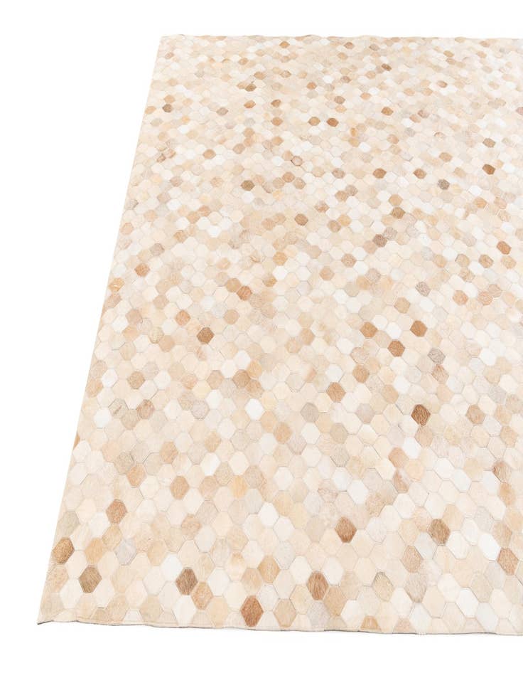 Detail image of  6' 7 x 9' 11 Cowhide Stocks Rug