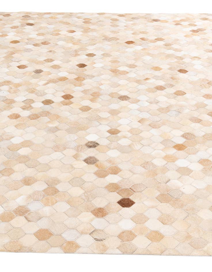 Detail image of  6' 7 x 9' 11 Cowhide Stocks Rug