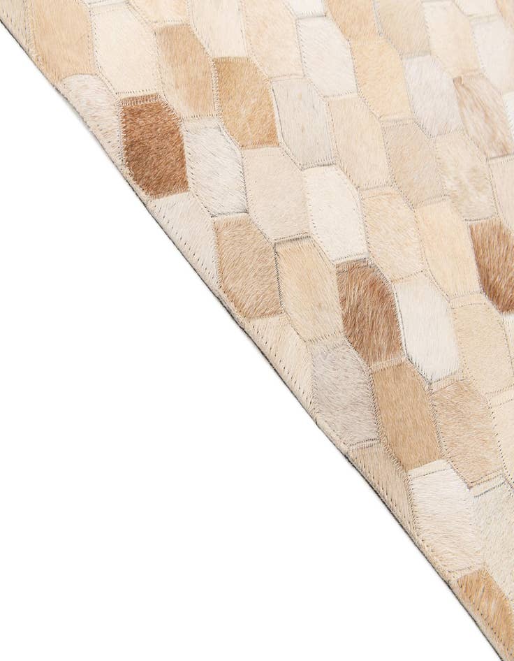 Detail image of  6' 7 x 9' 11 Cowhide Stocks Rug