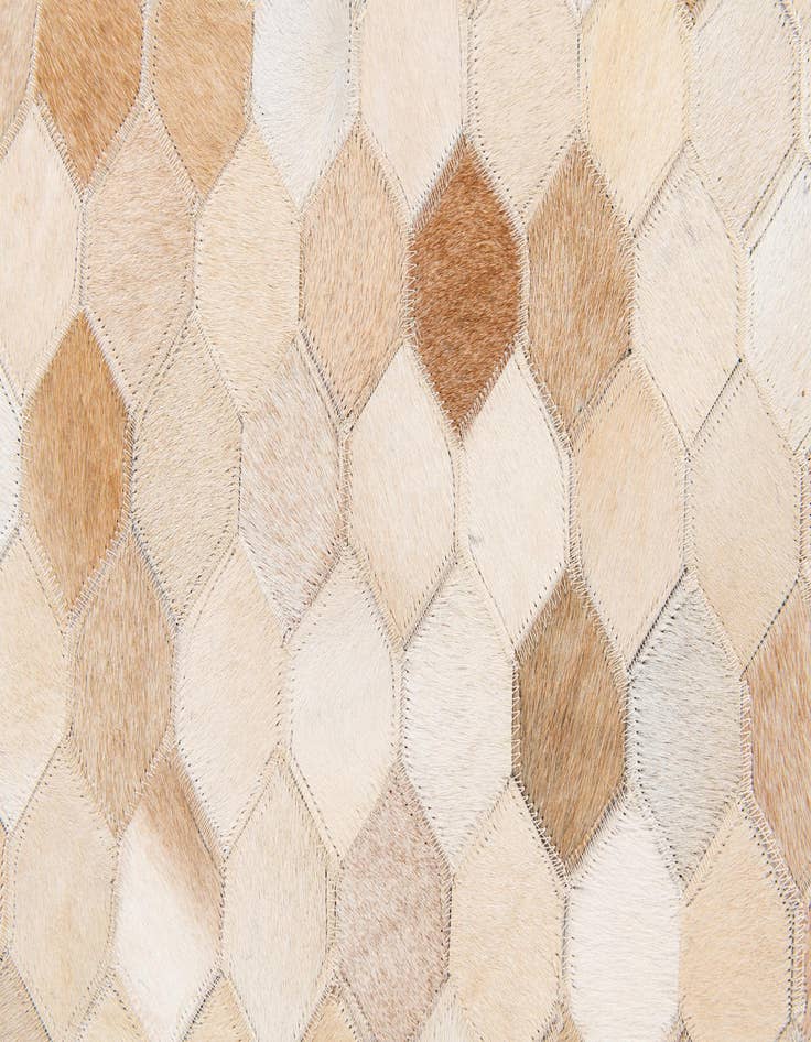 Detail image of  6' 7 x 9' 11 Cowhide Stocks Rug